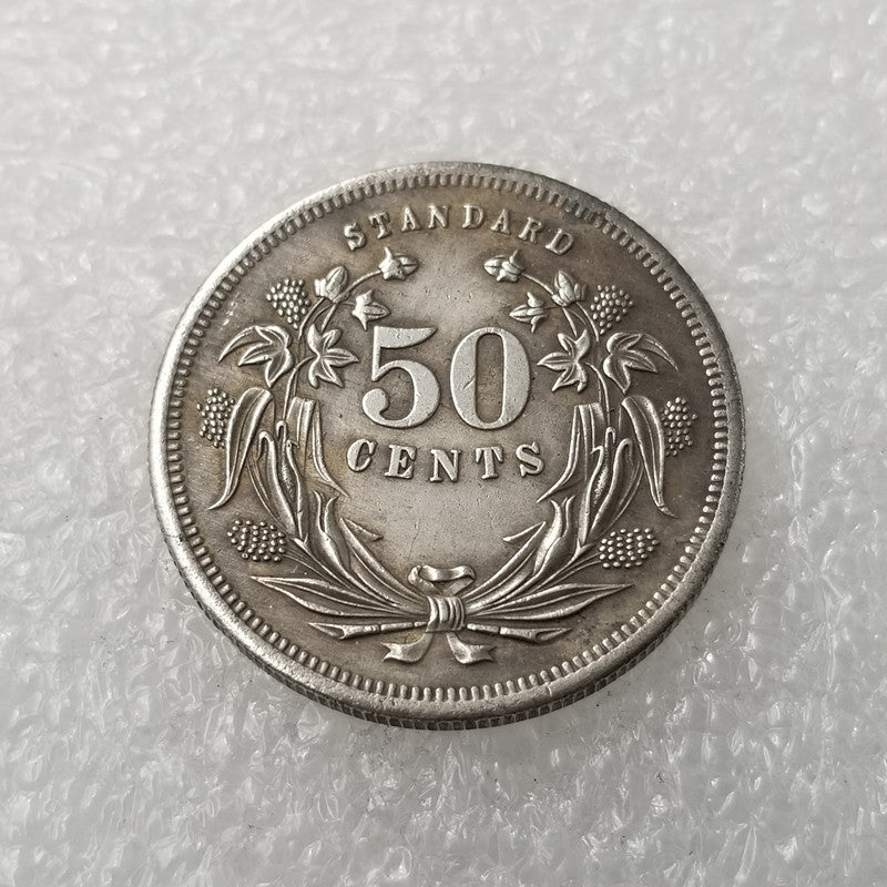 Commemorative Coin 1870 50C Half Yuan Coin Copper Silver Plated Silver Dollar Silver Round Wholesale #286