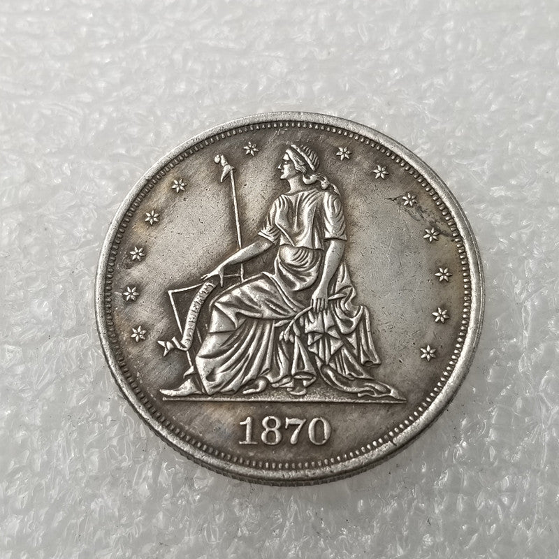 Commemorative Coin 1870 50C Half Yuan Coin Copper Silver Plated Silver Dollar Silver Round Wholesale #286