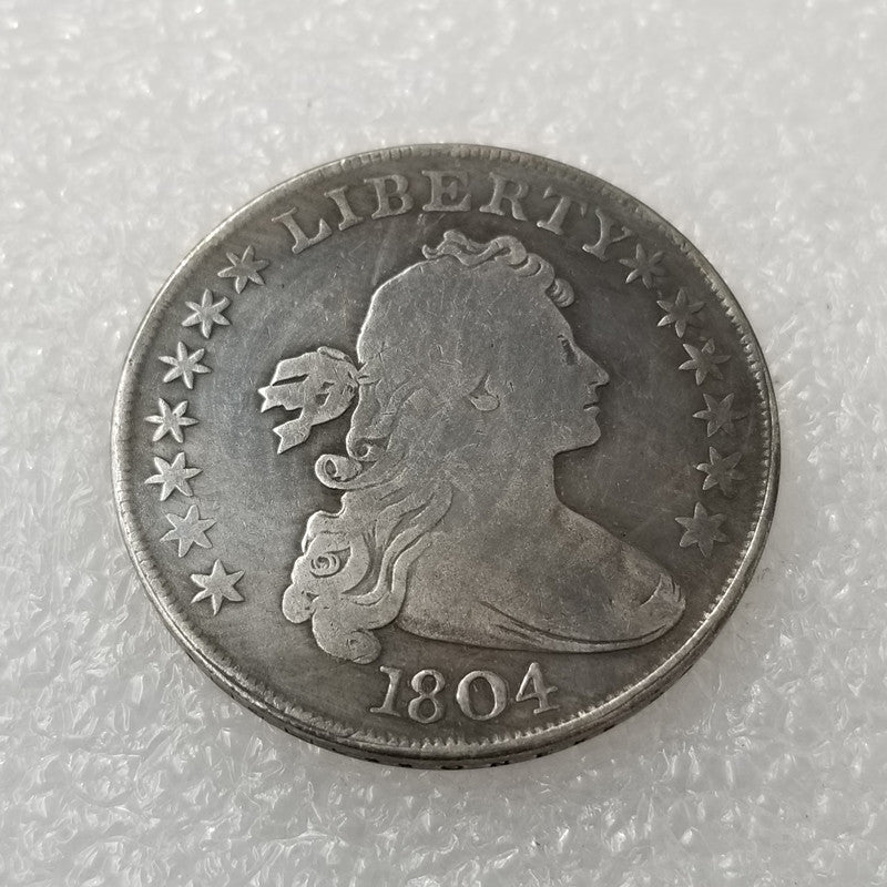 Commemorative Coin 1804 American Bust Brass Material Silver Plated Silver Dollar Silver Round Wholesale #3445
