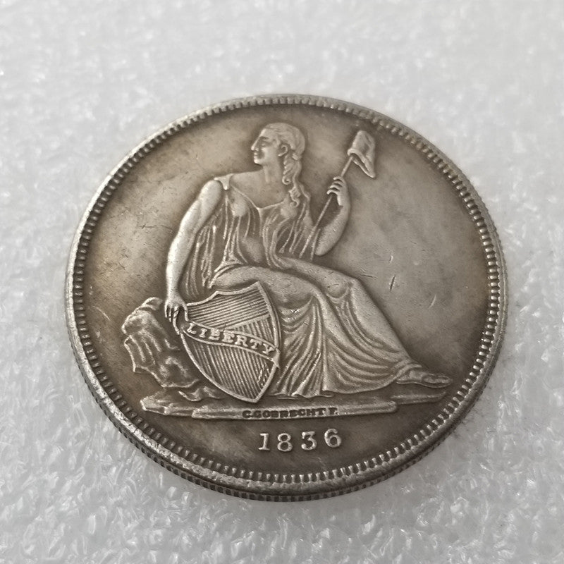 Commemorative Coin 1836 Type 2 Silver Plated Coin Copper Silver Plated Silver Dollar Silver Round Wholesale #1937