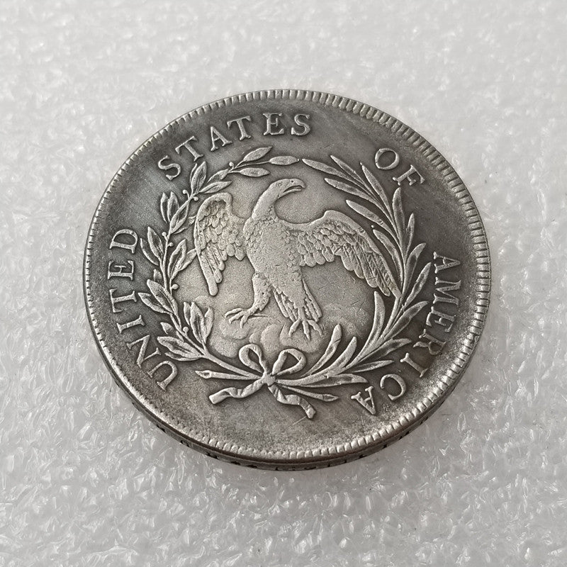 Commemorative Coin 1796 Overhanging Bust Copper Silver Plated Silver Dollar Silver Round Wholesale