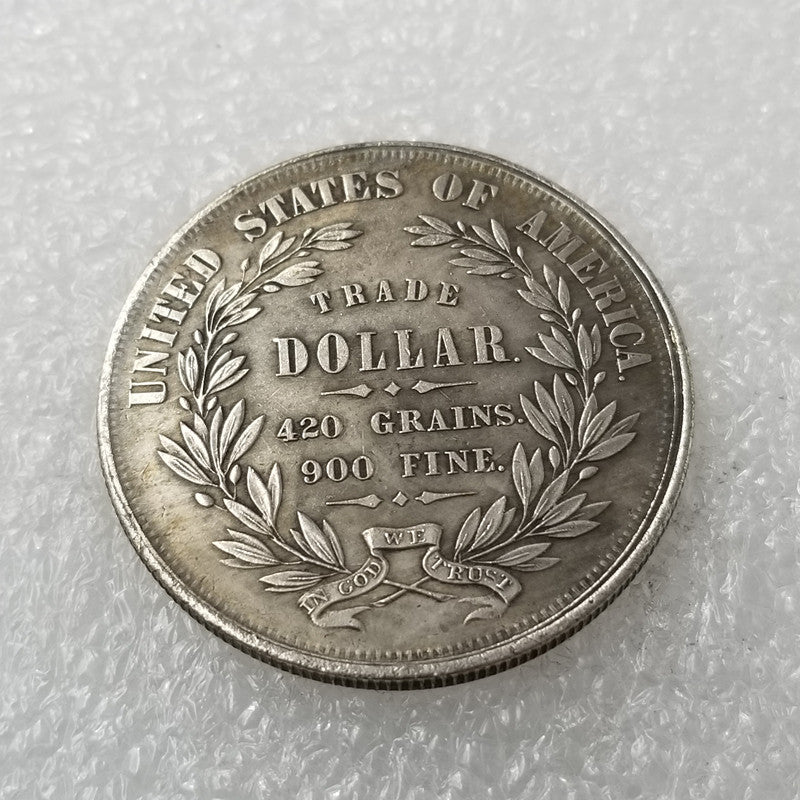 Commemorative Coin 1872 Brass Material American Silver Plated Coin Copper Silver Plated Silver Dollar Silver Round Wholesale #2206