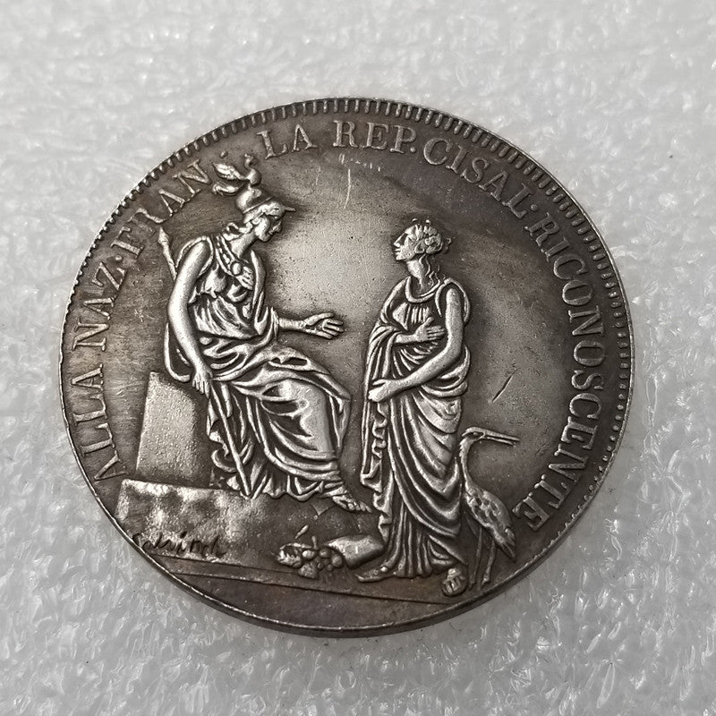 Commemorative Coin 1800 Brass Material Italian Silver Dollar Commemorative Coin I #1799