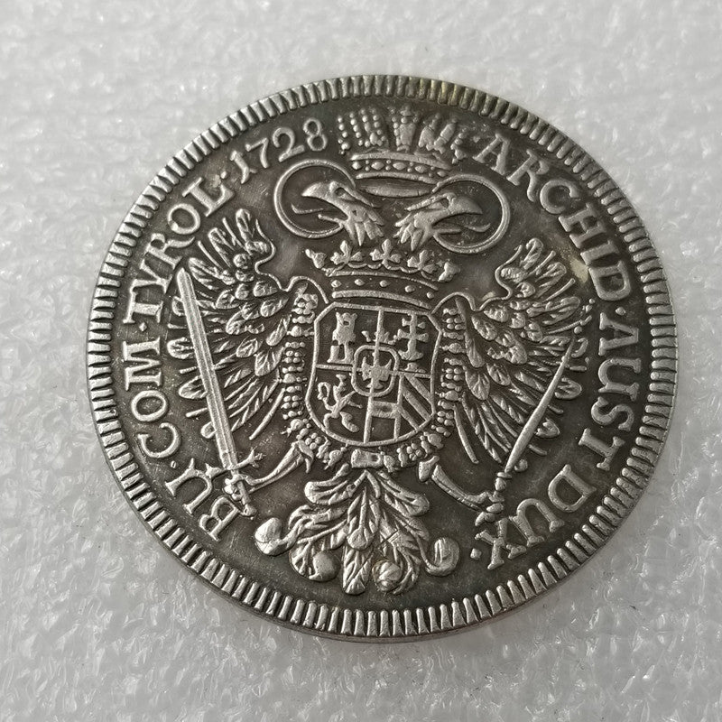 Commemorative coin 1728 Austrian silver plated silver dollar collection 6 #