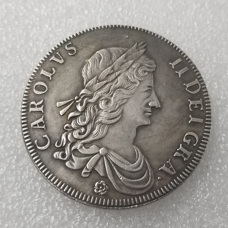 Commemorative coin 1662 silver plated coin Foreign silver dollar commemorative coin #1382