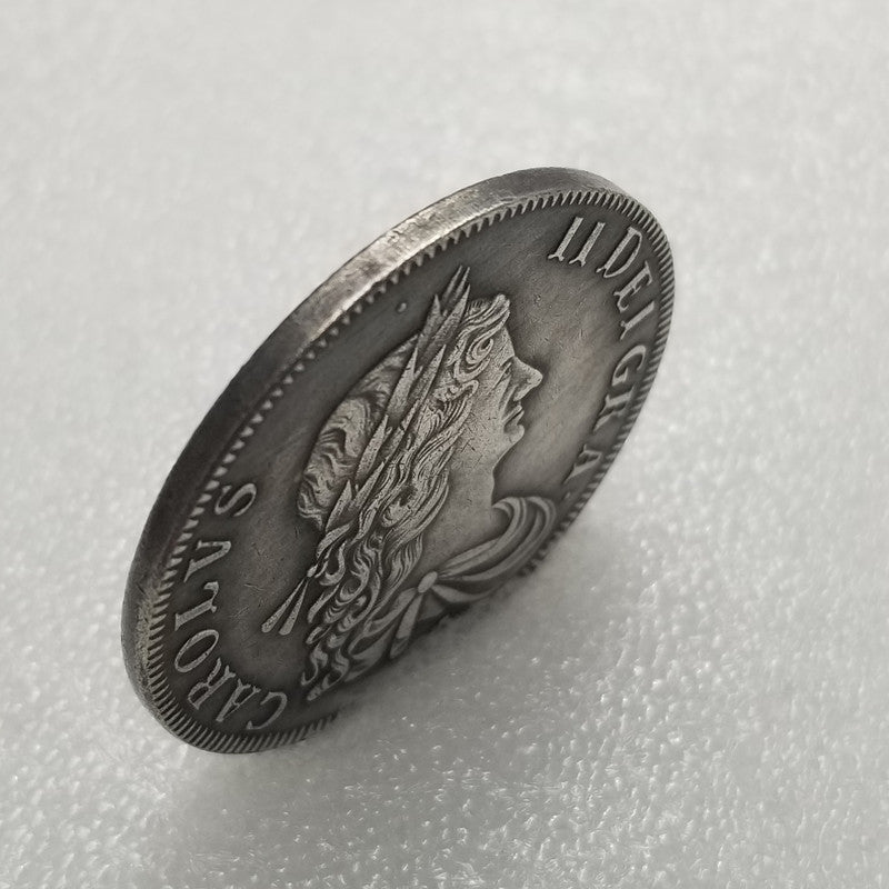 Commemorative coin 1662 silver plated coin Foreign silver dollar commemorative coin #1382