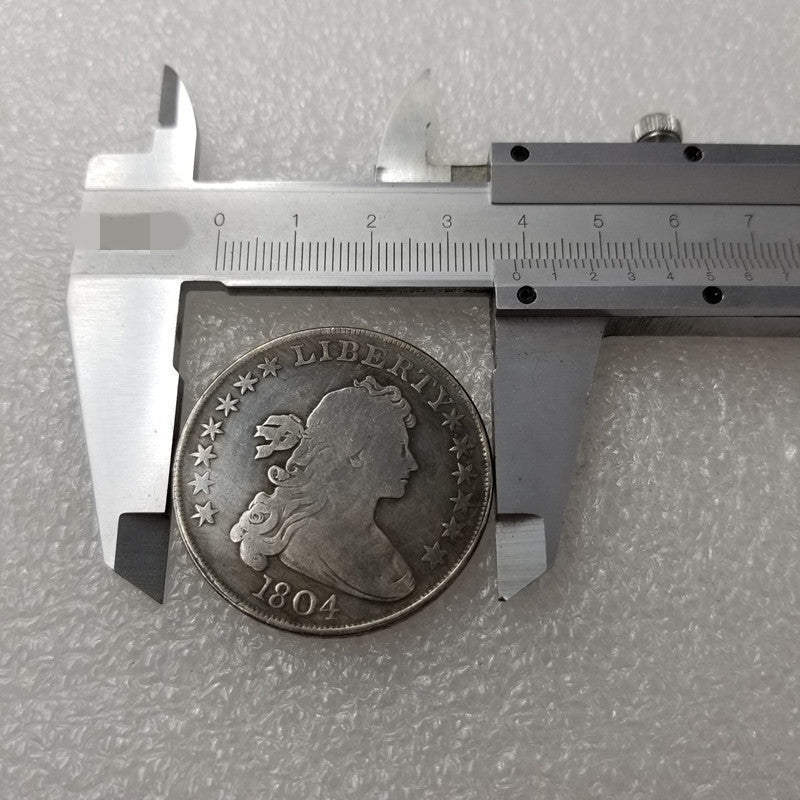 Commemorative Coin 1804 American Bust Brass Material Silver Plated Silver Dollar Silver Round Wholesale #3445