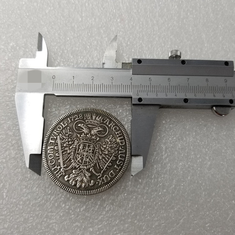 Commemorative coin 1728 Austrian silver plated silver dollar collection 6 #