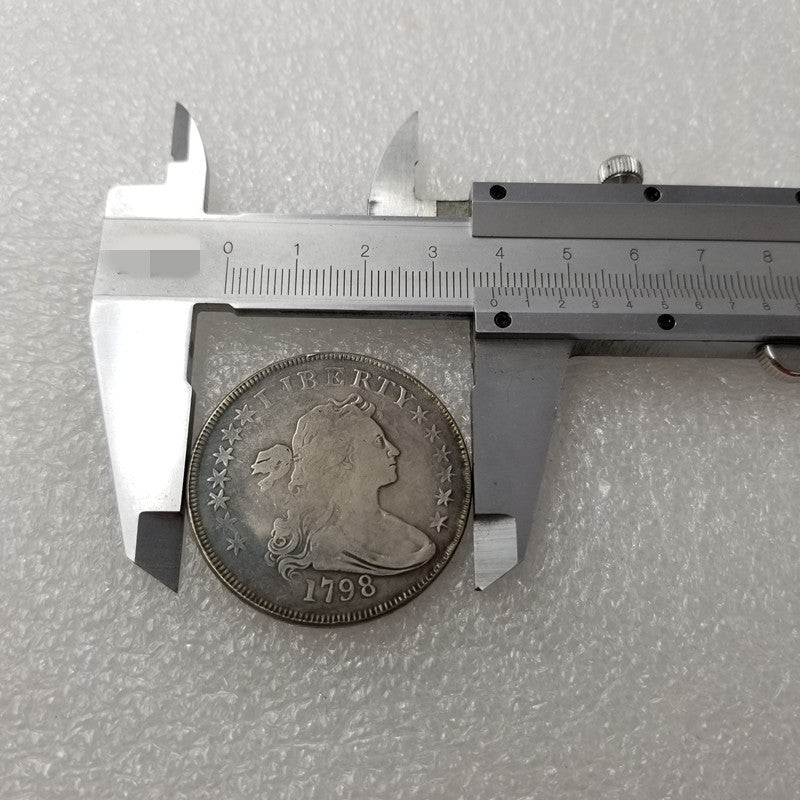 Commemorative Coin 1798 Overhanging Bust Brass Silver Plated Silver Dollar Silver Round Wholesale