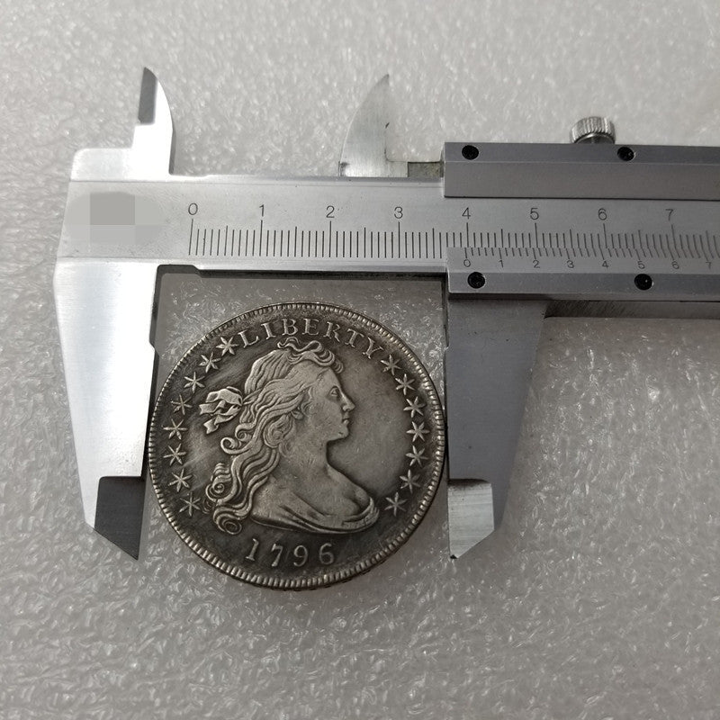 Commemorative Coin 1796 Overhanging Bust Copper Silver Plated Silver Dollar Silver Round Wholesale