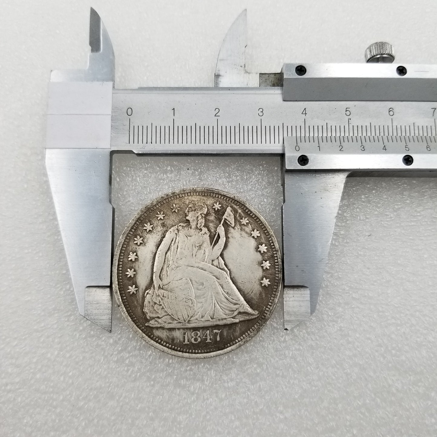 Commemorative coin 1847 brass material American brass silver plated old silver dollar wholesale #025