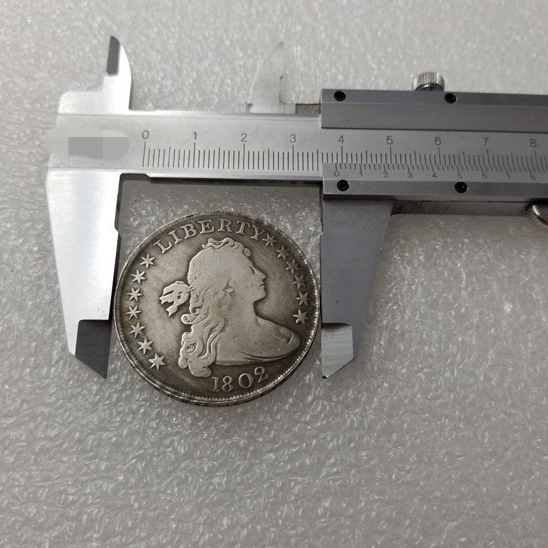 Commemorative coin 1802, silver eagle reverse overhang half body copper silver plated silver dollar silver round wholesale #3443