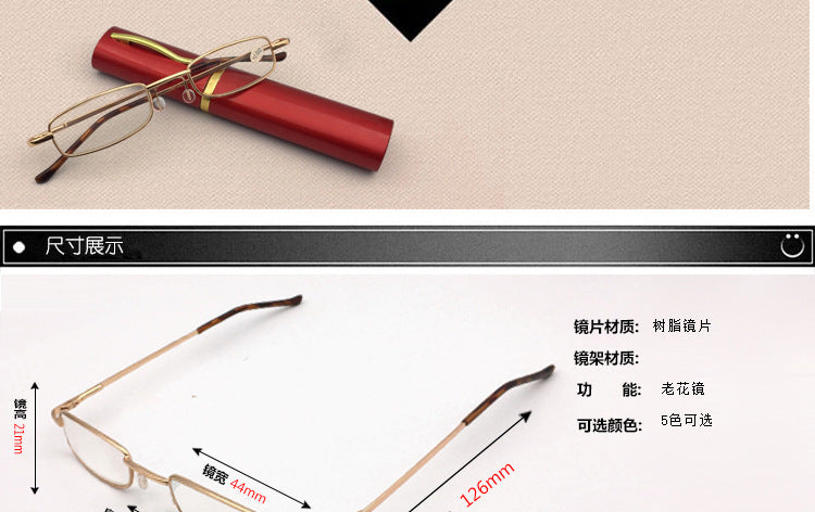 2023 new men's and women's ultra-light portable pen holder reading glasses resin high definition reading glasses stall