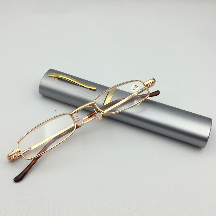 2023 new men's and women's ultra-light portable pen holder reading glasses resin high definition reading glasses stall