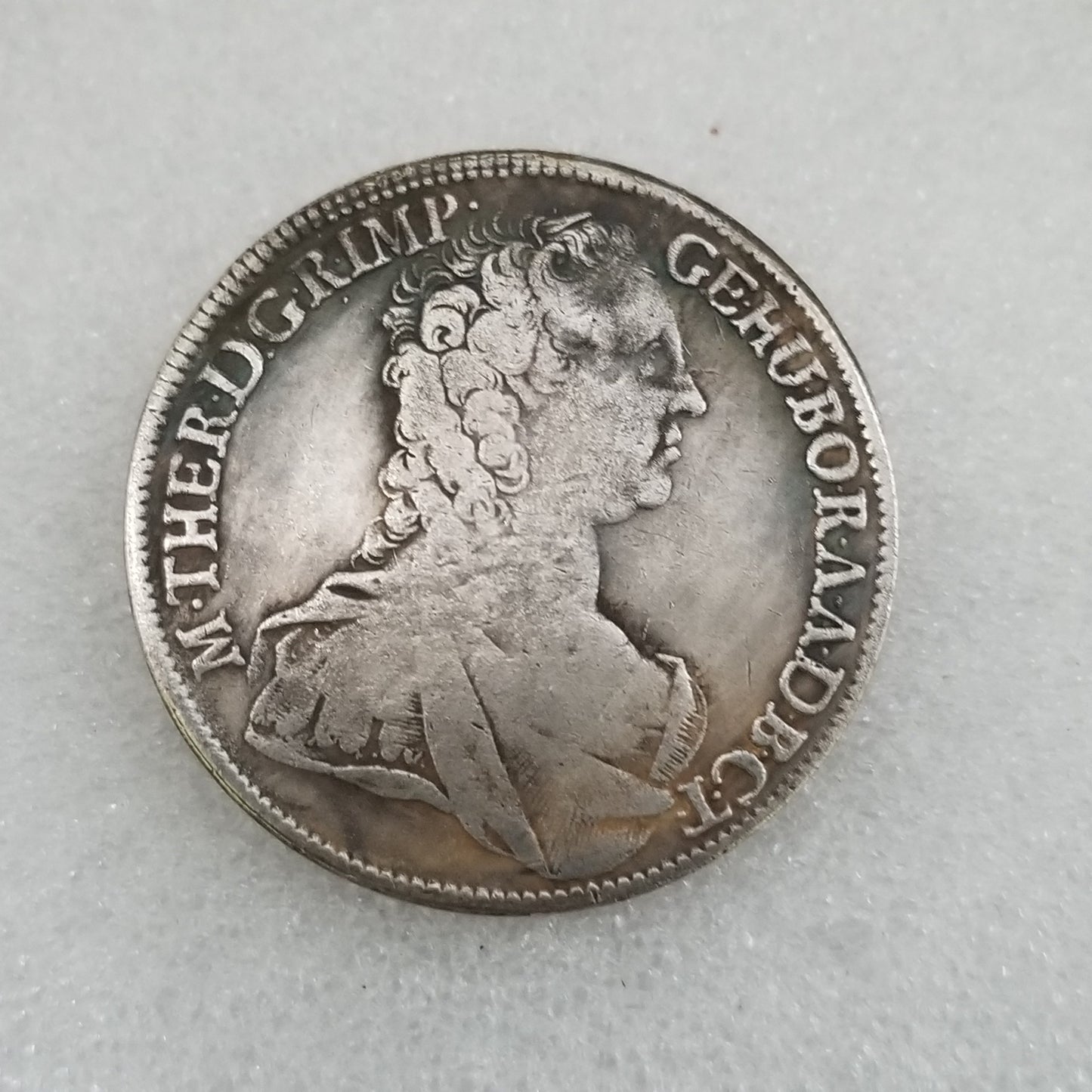 Commemorative Coin 1763 Brass Material Brass Silver Plated Old Silver Dollar Silver Round Collection #2070