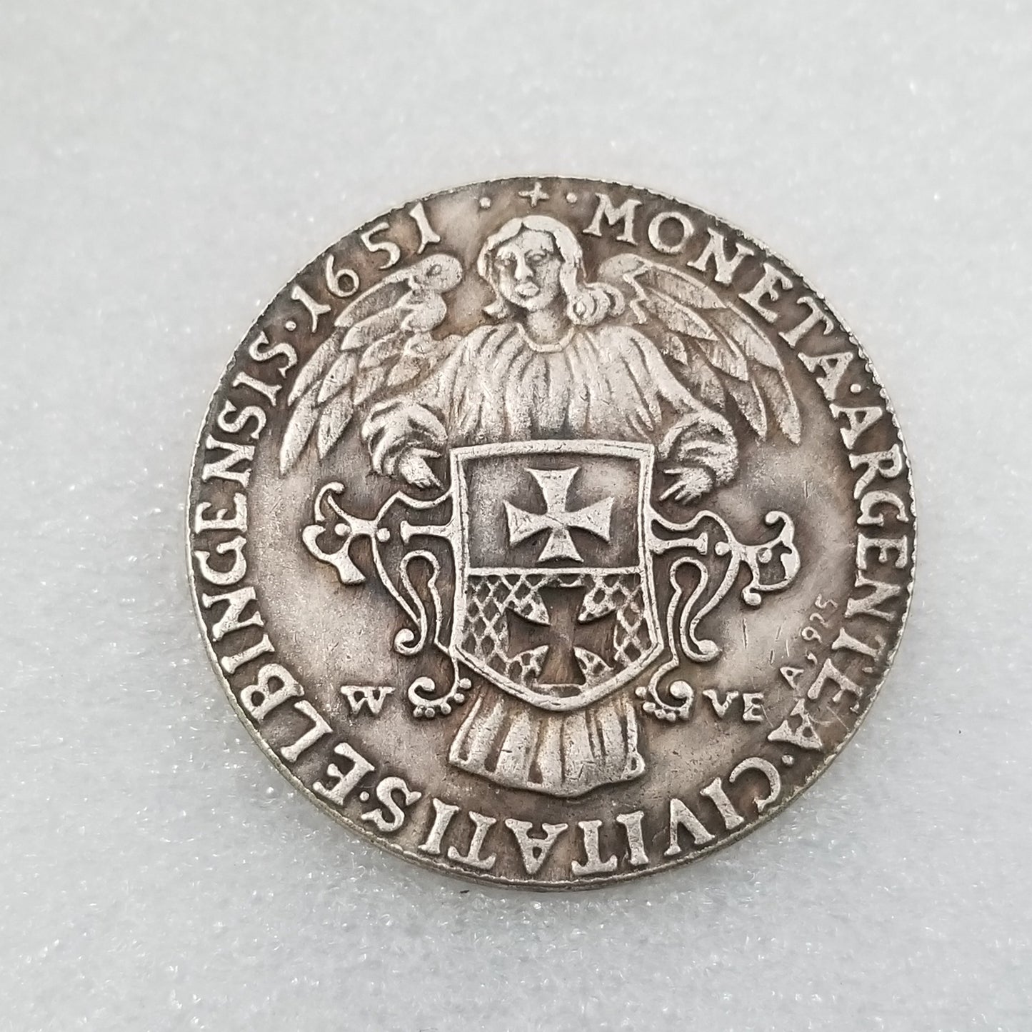 Commemorative Coin 1651 Brass Material Brass Silver Plated Old Silver Dollar Silver Round Collection #2326