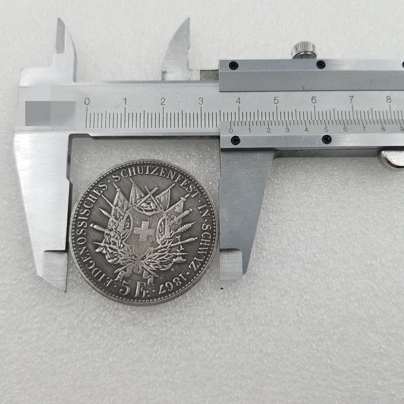Commemorative coin 1867 Swiss commemorative coin, commemorative medal can be blown imitation silver dollar foreign trade #1795