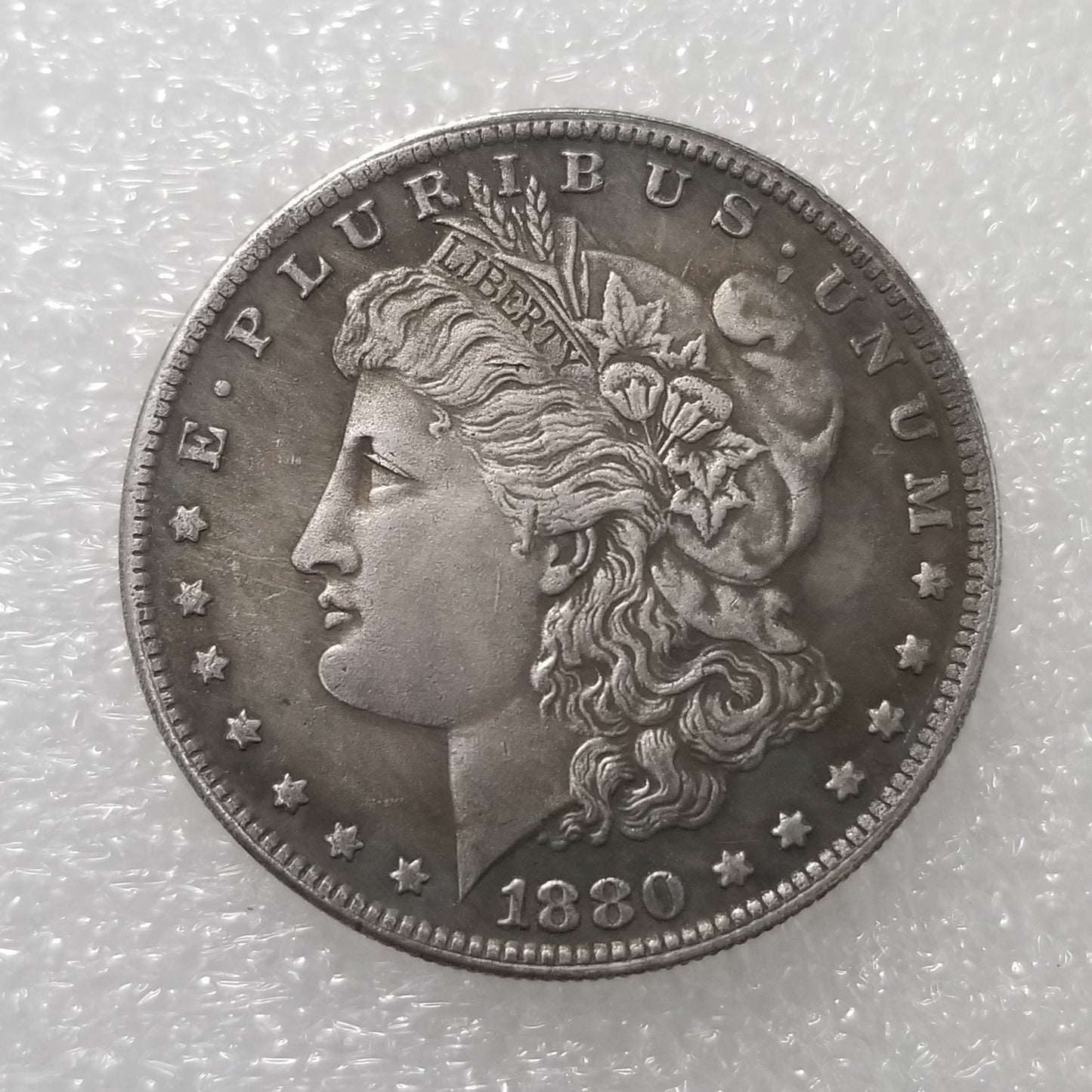 Commemorative coin 1880 brass material S version copper silver plated Morgan silver dollar wholesale collection