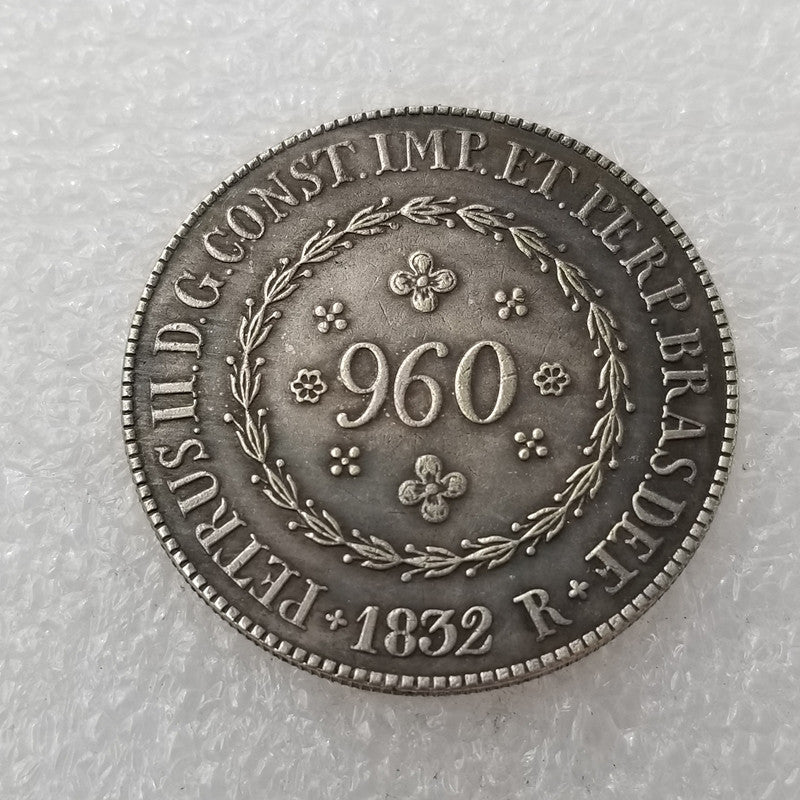 Commemorative Coin 1832 Brazilian Commemorative Coin Silver Dollar Wholesale Collection #21