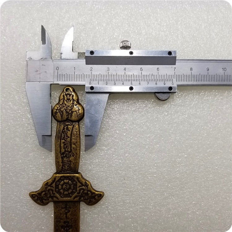Commemorative coin 16.8cm brass, sword knife, decorative pendulum pendant #T0043