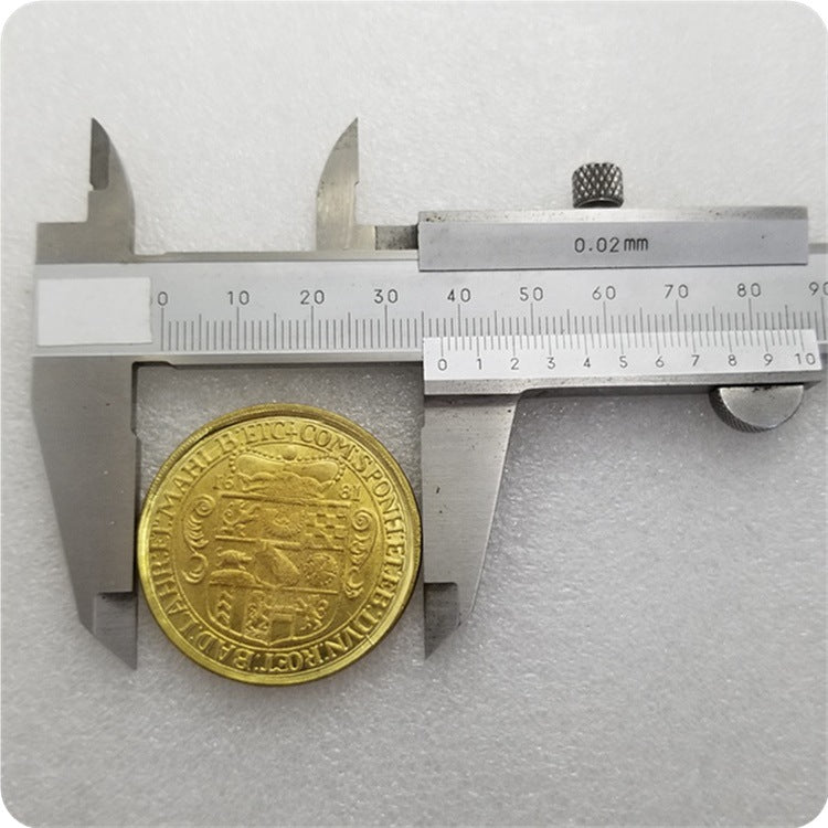 Commemorative Coin 1681 Brass German Silver Dollar Commemorative Coin Collection #1718