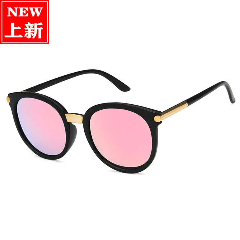 2023 fashion Korean version street shot sunglasses wholesale women's large frame sunglasses personalized round frame sunglasses