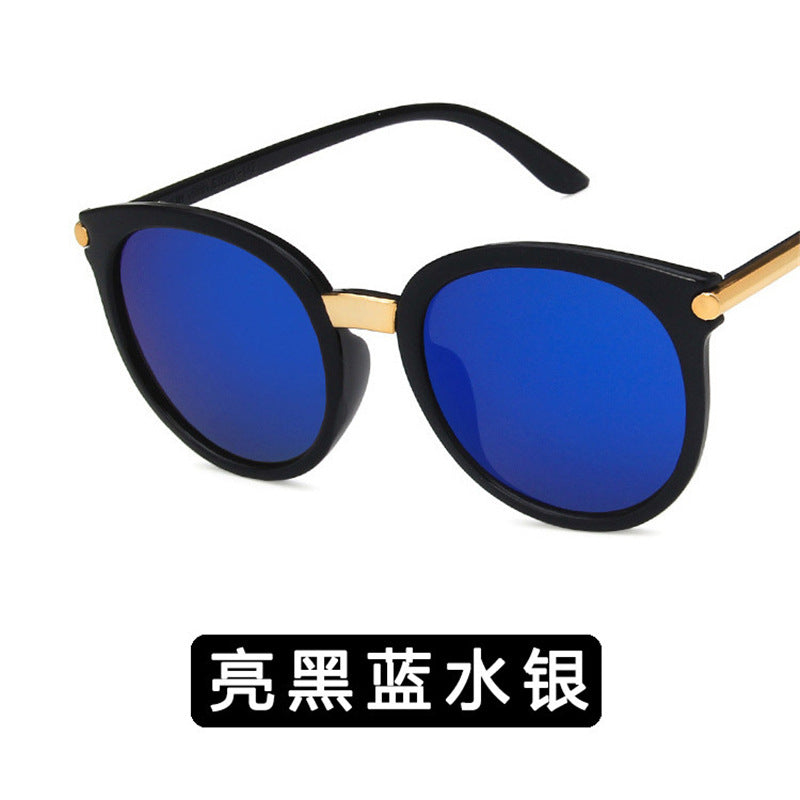 2023 fashion Korean version street shot sunglasses wholesale women's large frame sunglasses personalized round frame sunglasses