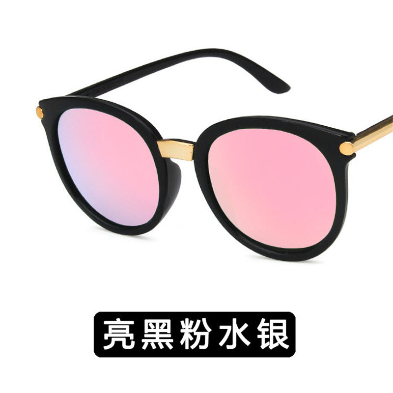 2023 fashion Korean version street shot sunglasses wholesale women's large frame sunglasses personalized round frame sunglasses