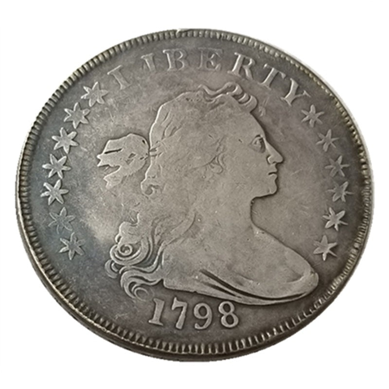 Commemorative Coin 1798 Overhanging Bust Brass Silver Plated Silver Dollar Silver Round Wholesale