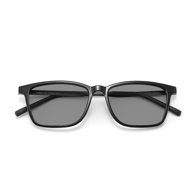 Color-changing myopia glasses men's degree anti-blue light optical eye protection flat glasses matte ultra-light black glasses Korean version