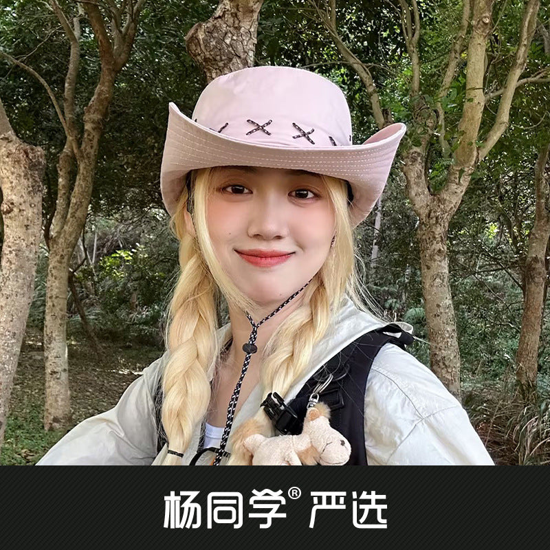 Classmate Yang mountaineering hat bucket hat female sunscreen outdoor sun 2024 new summer male sun hat