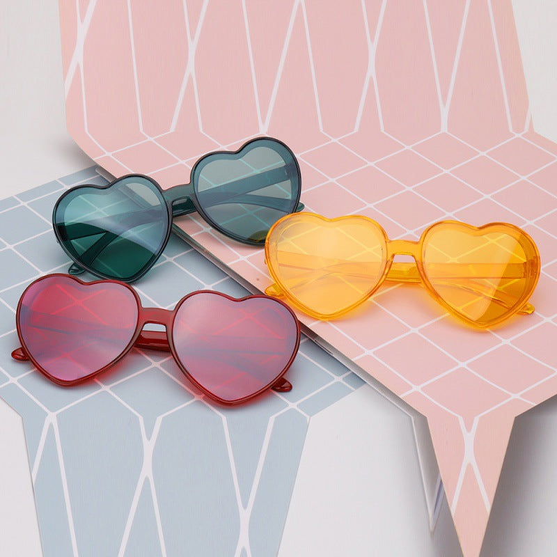 2023 new love sunglasses AliExpress cross-border fashion candy trend street shot decorative sunglasses women