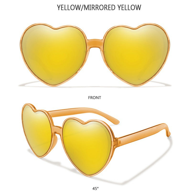 2023 new love sunglasses AliExpress cross-border fashion candy trend street shot decorative sunglasses women