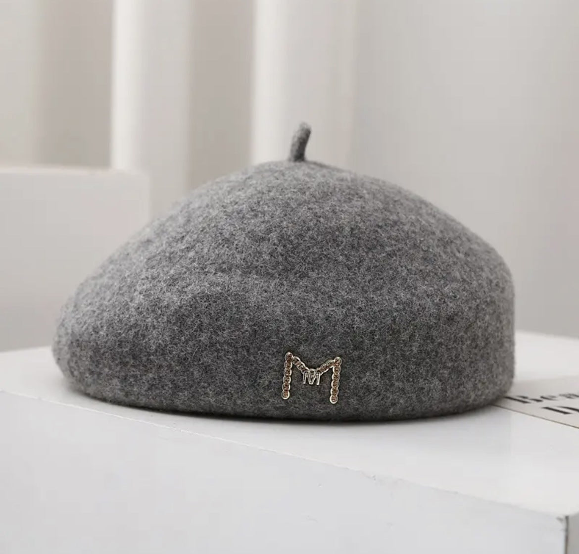 Xiaoxiangfeng M standard wool beret children autumn and winter size head circumference stiff face small painter hat fashion ins