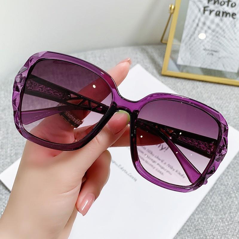 2023 new large frame polarized sunglasses women anti ultraviolet Korean version tide Internet celebrity sunglasses round face driving glasses women