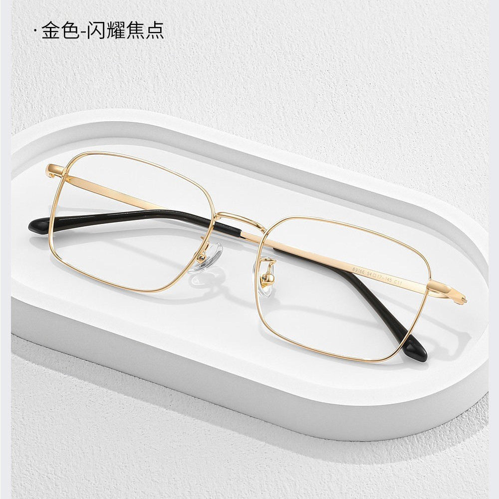 Yi Love is a hot seller in Douyin, the same anti-blue glasses, gold wire myopia frame, male matching degree, eye frame, female.