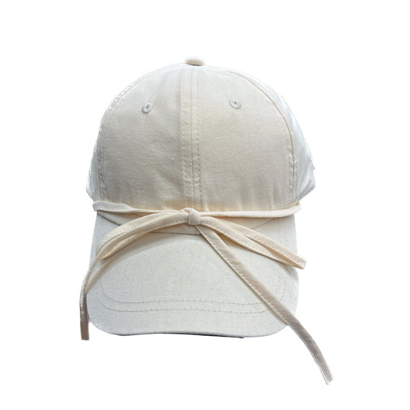 Wholesale Korea 2024 new personalized straps bow baseball cap spring and summer travel sunshade sun protection cap