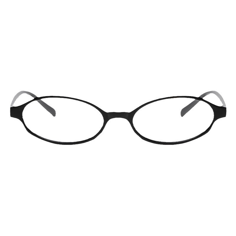 Y2K Spice Girl Japan and Korea retro small oval glasses frame women's anti-blue glasses personalized animation concave flat glasses