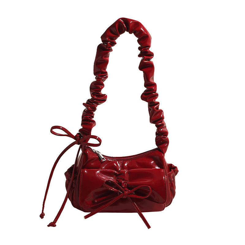 Wholesale French niche texture underarm bag women's bag 2024 new pleated shoulder bag