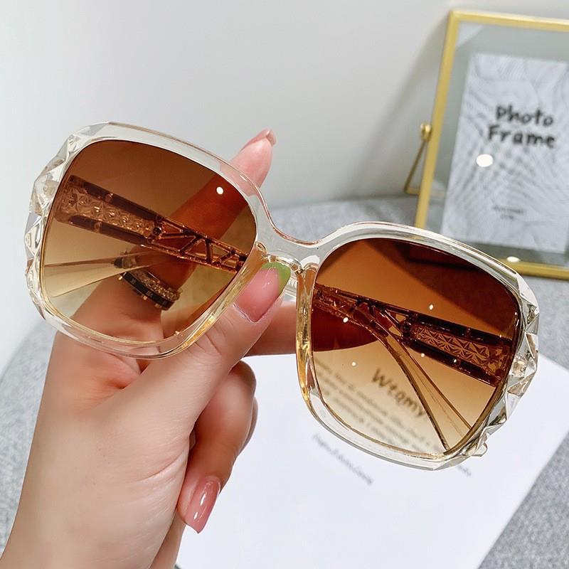 2023 new large frame polarized sunglasses women anti ultraviolet Korean version tide Internet celebrity sunglasses round face driving glasses women