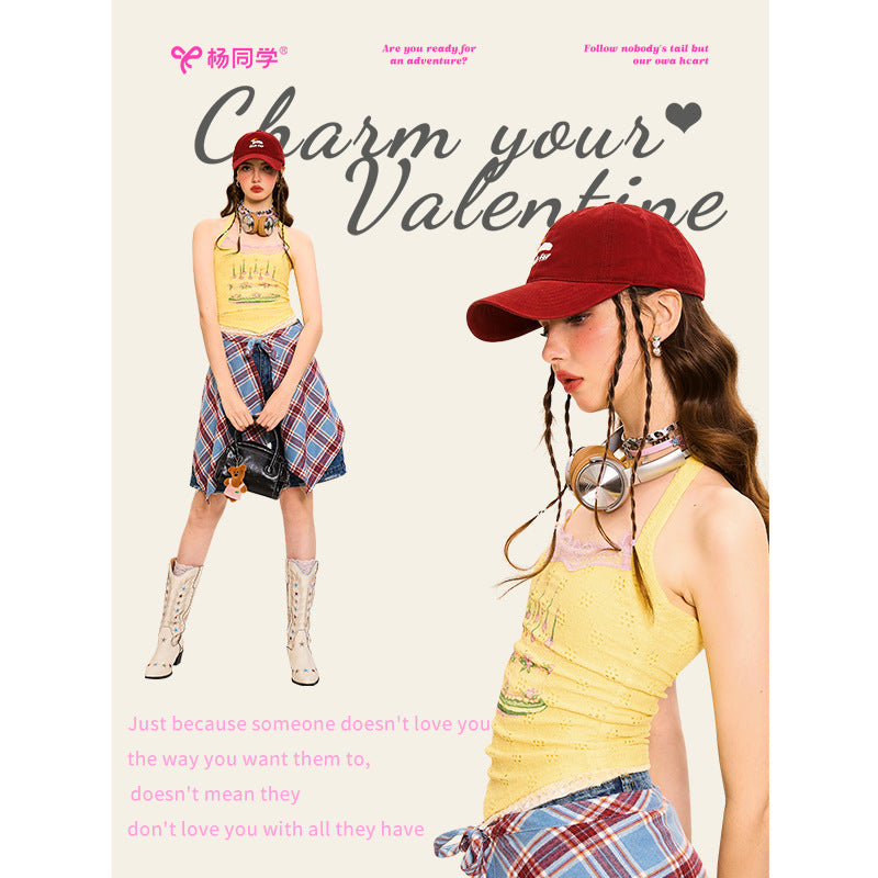 Classmate Yang strictly selects retro embroidery cap female summer Internet celebrity soft top baseball cap burgundy couple student tide