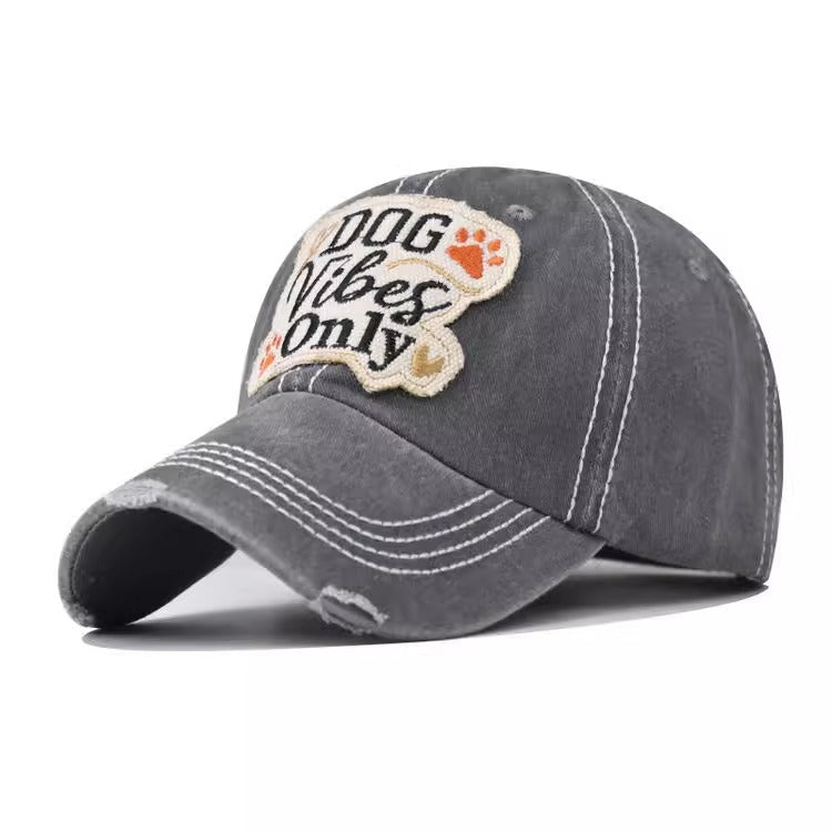 Washed holes, wide brim, baseball cap, women's American sticker, enlarged and deepened peaked cap, showing a small face, soft top hat tide