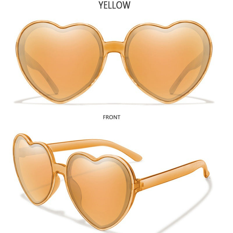 2023 new love sunglasses AliExpress cross-border fashion candy trend street shot decorative sunglasses women