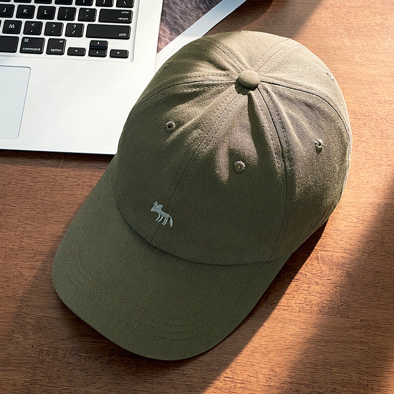 Classmate Yang strictly selects cute peaked caps cartoon women sweet sun face small animals embroidered baseball sunscreen hats