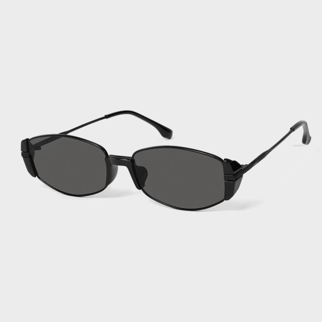 Xiaohongshu same retro sunshade glasses Spice girl cat eye sunglasses round face thin sunglasses Internet celebrity street shot glasses women