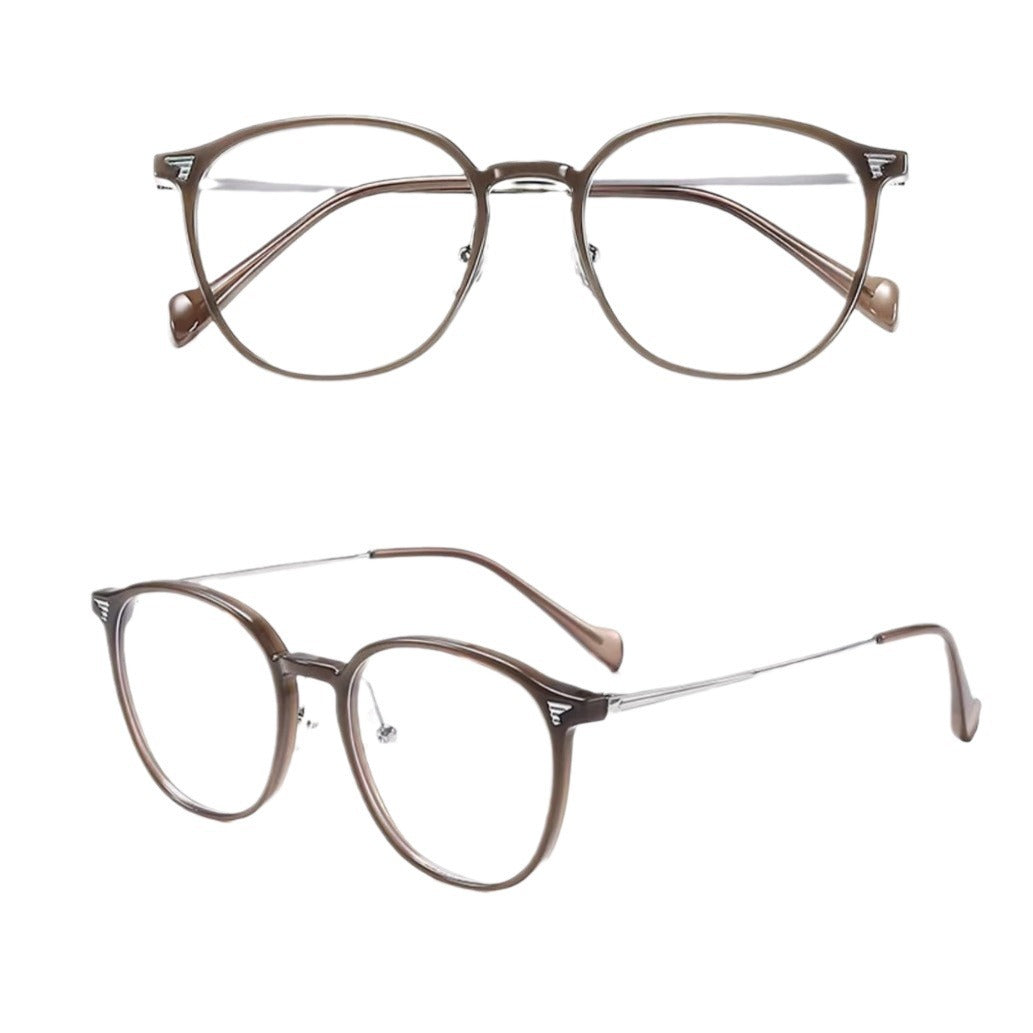 Xiaohongshu same coconut gray myopia glasses female student degree thin cold tea butterfly frame plain glasses frame