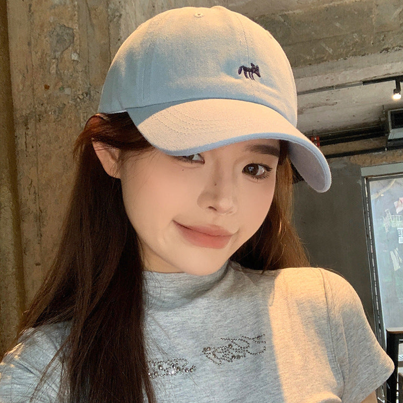 Classmate Yang strictly selects cute peaked caps cartoon women sweet sun face small animals embroidered baseball sunscreen hats