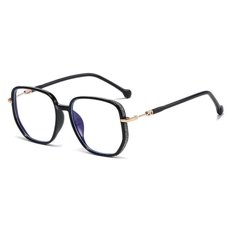 Xiaohongshu starry sky series can be equipped with degree myopia anti-blue light square round face plain face large frame ultra-light glasses frame female