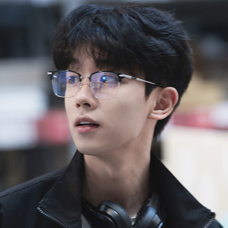 Classic Sven scum student half-frame myopia glasses women can match degree anti-blue light optical glasses frame men