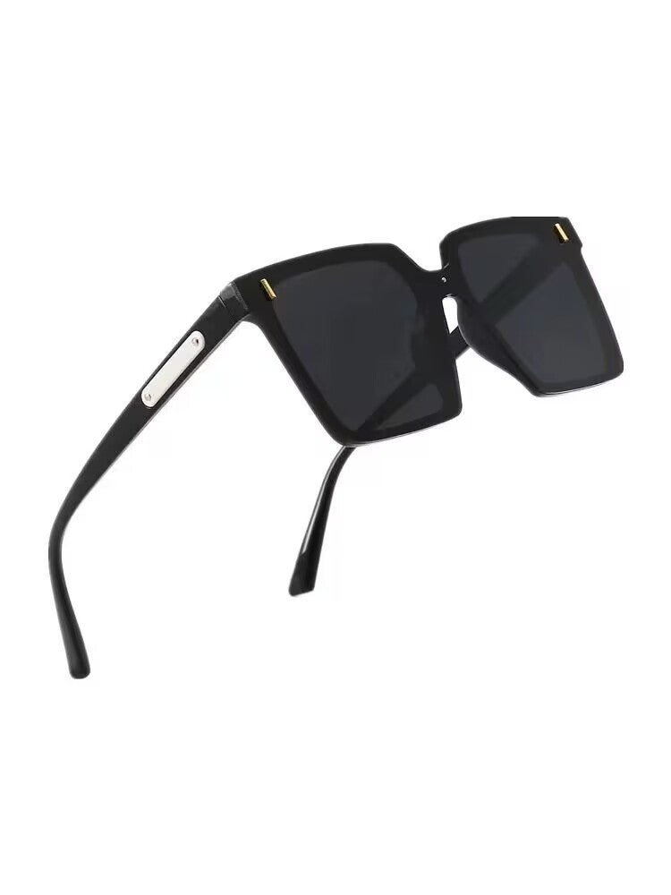 2023 new one-piece sunglasses summer trendy couple large-frame sunglasses fashionable wear sunshades advanced sense